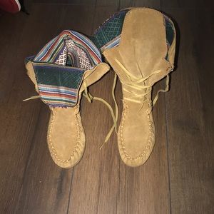Steve Madden Faux Suede Hi Top Moccassin